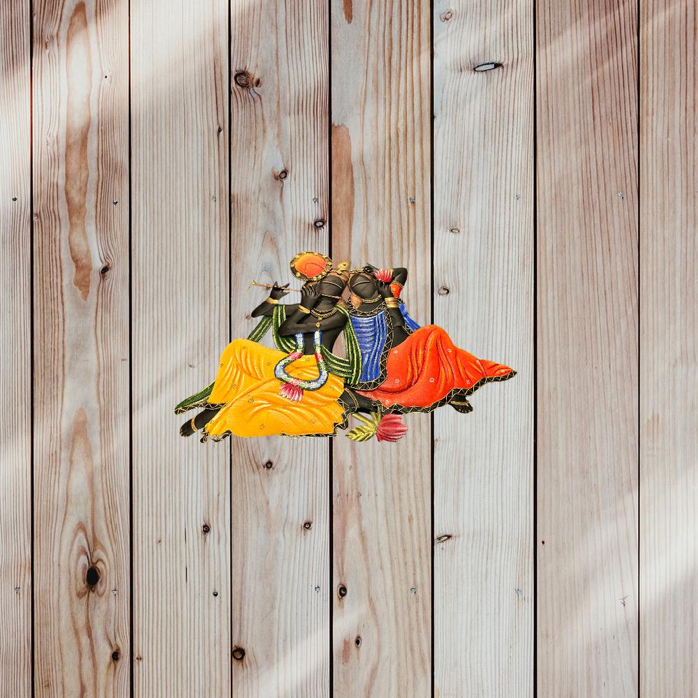 Lixra Multicolor Couple Metal Wall Decor