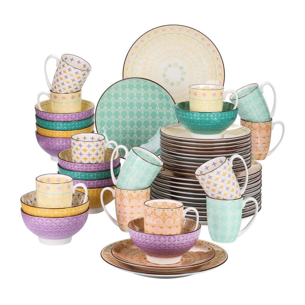 Lixra Multicolor Ornate Appealing Dinnerware Set