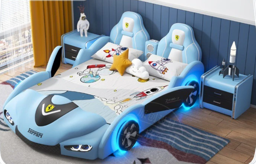 Lixra Multifunctional Sports Car-Shaped Kids Bed