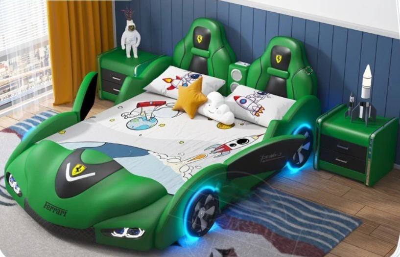 Lixra Multifunctional Sports Car-Shaped Kids Bed