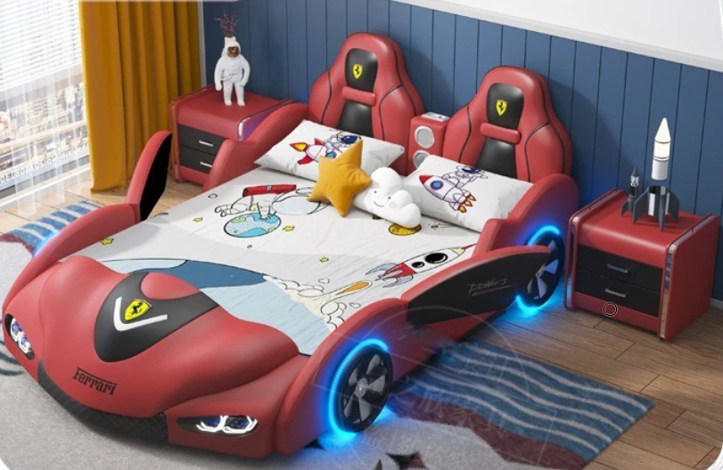 Lixra Multifunctional Sports Car-Shaped Kids Bed