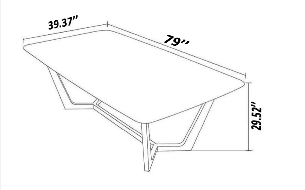 Lixra Nordic Glossy Marble Dining Table-Set