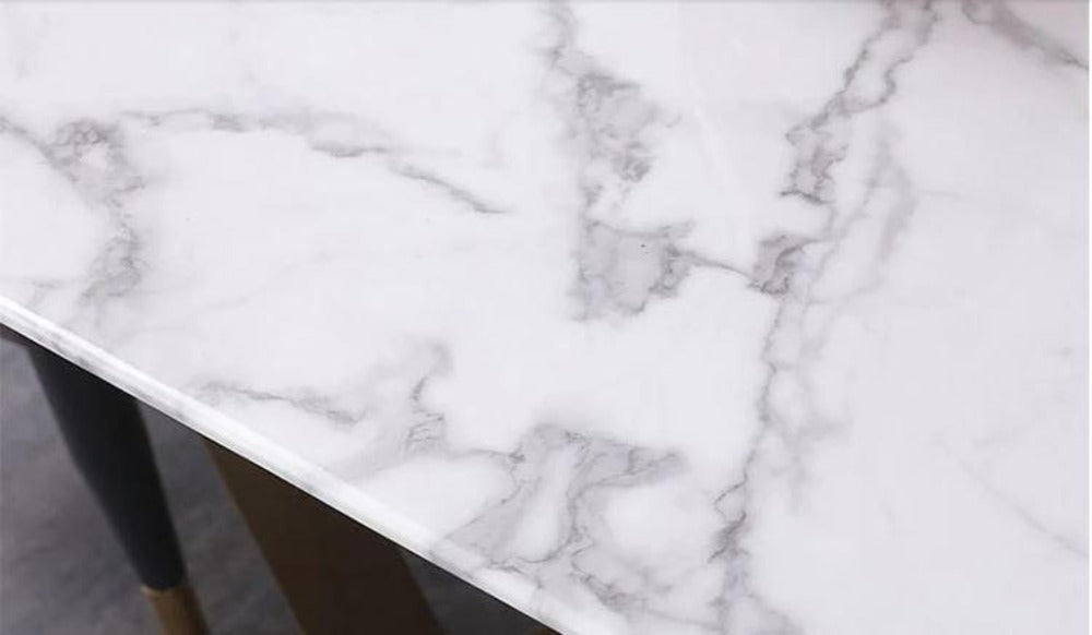 Lixra Nordic Light Marble Dining Table Set