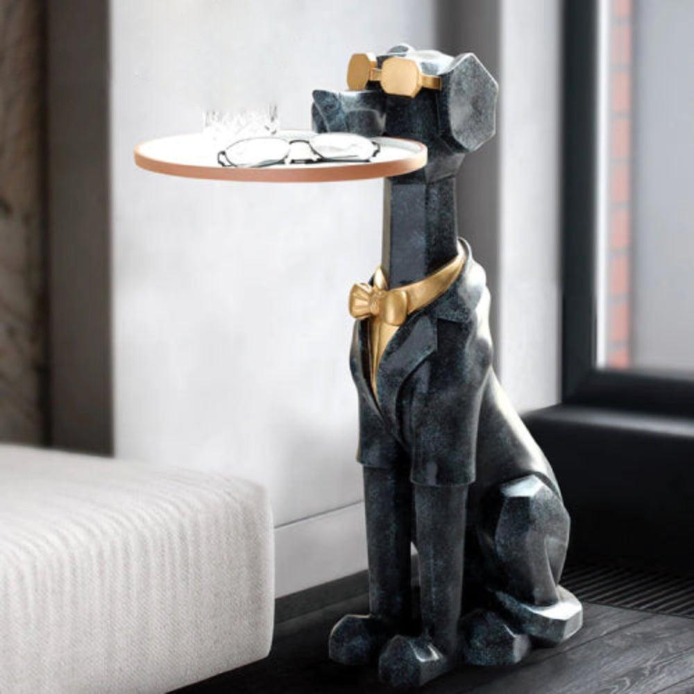 Lixra Nordic Luxury Dog Statue Side Table
