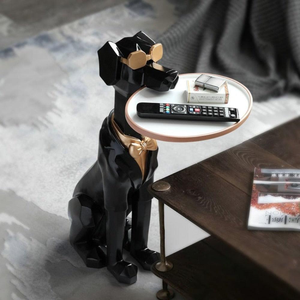 lixra Nordic Luxury Dog Statue Side Table