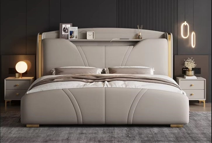 Lixra Nordic Style Gorgeous Leather Bed