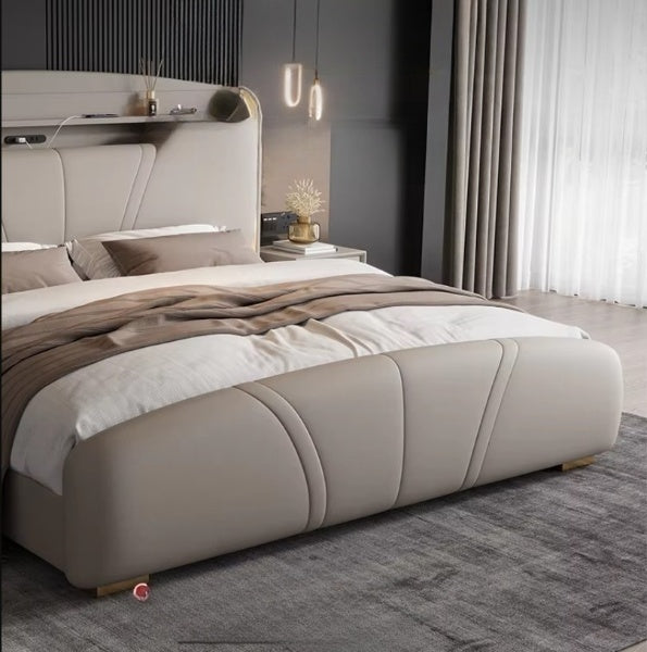 Lixra Nordic Style Gorgeous Leather Bed