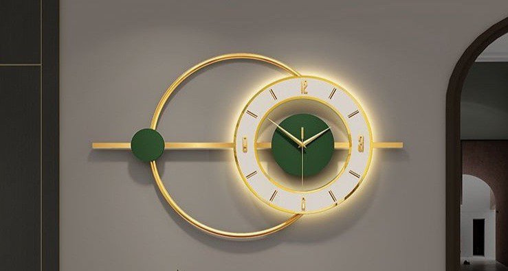 Lixra Nordic Style Luxurious Light Wall Clock