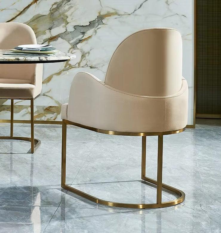 Lixra Oval Shaped Marble Dining Table Set
