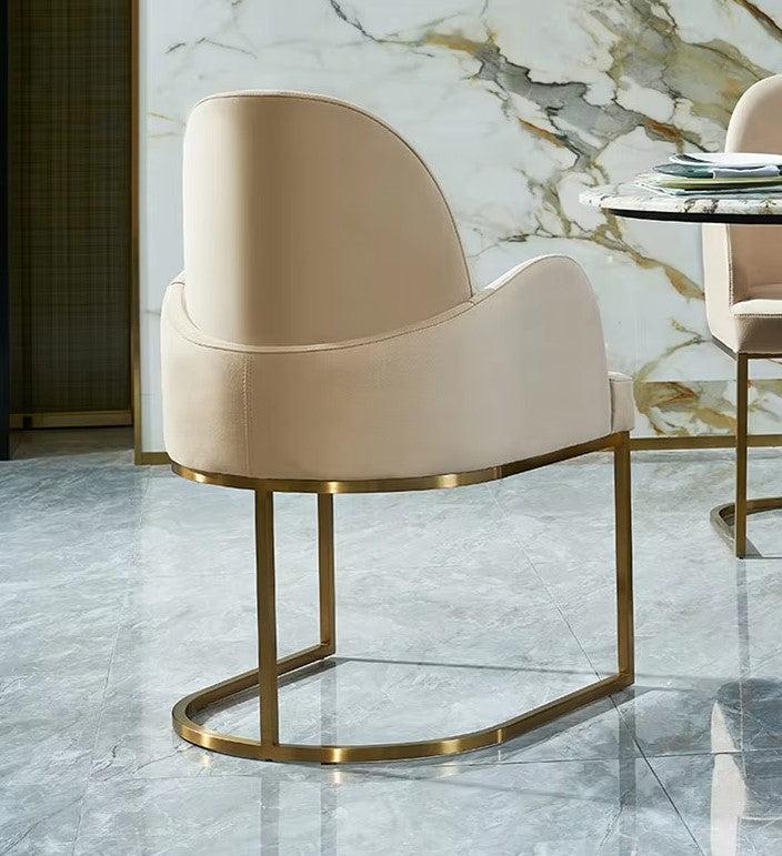 Lixra Oval Shaped Marble Dining Table Set