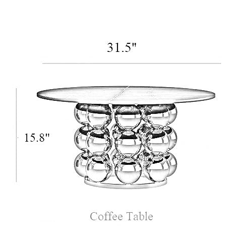 Lixra Pearl Shaped Modern Coffee Table
