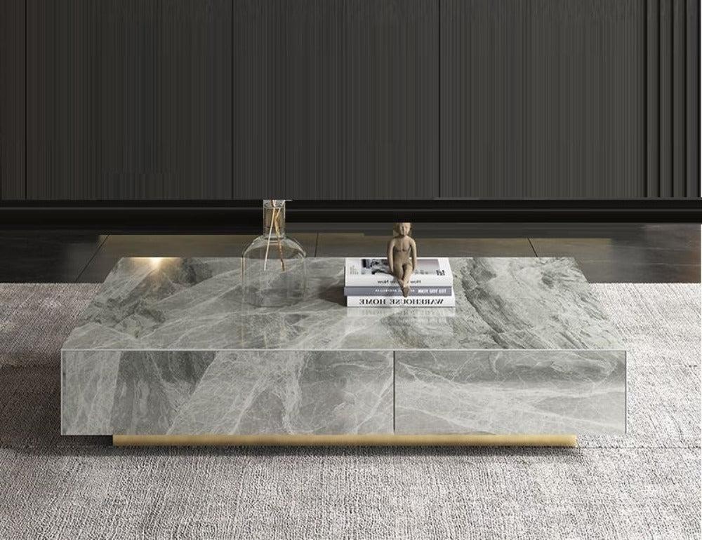 Lixra Polished Wooden Coffee Table For Living Room