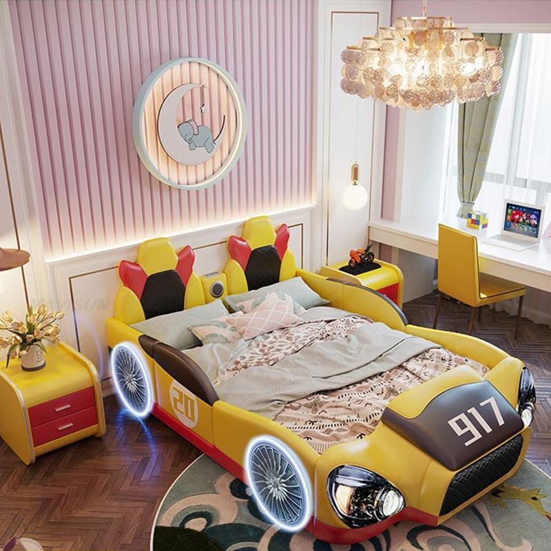 Lixra Popular Sports Car Shaped Kids Bed