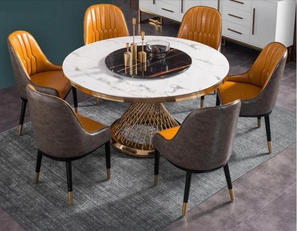 lixra Post Modern Marble Dining Table Set