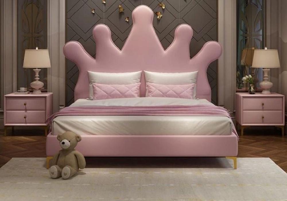 Lixra Princess Crown Fabric Children's Bed