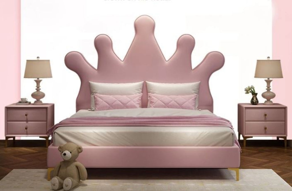 lixra Princess Crown Fabric Children's Bed