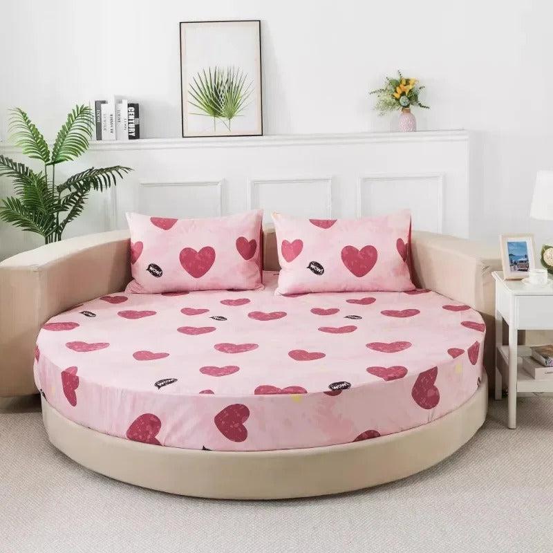 Lixra Printed Design Cotton Round Bedsheet