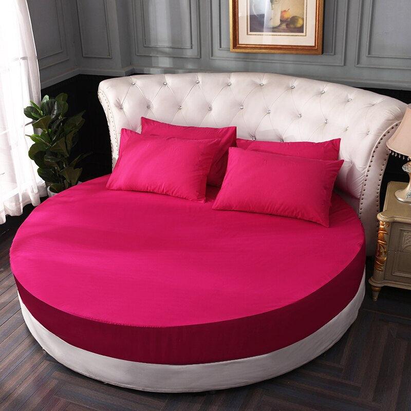 lixra Pure Cotton Round Fitted Bedsheet