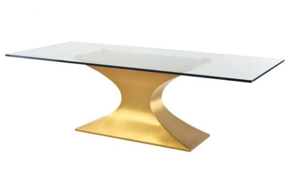 Lixra Quality Glass Top Dining Table