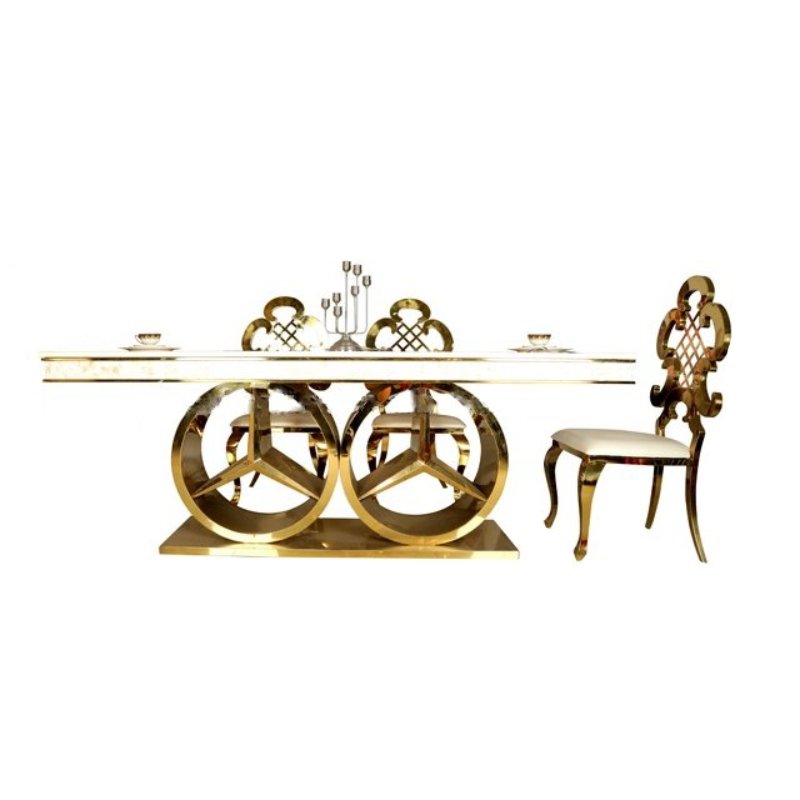 Lixra Ravishing Marble Modern Dining Table Set