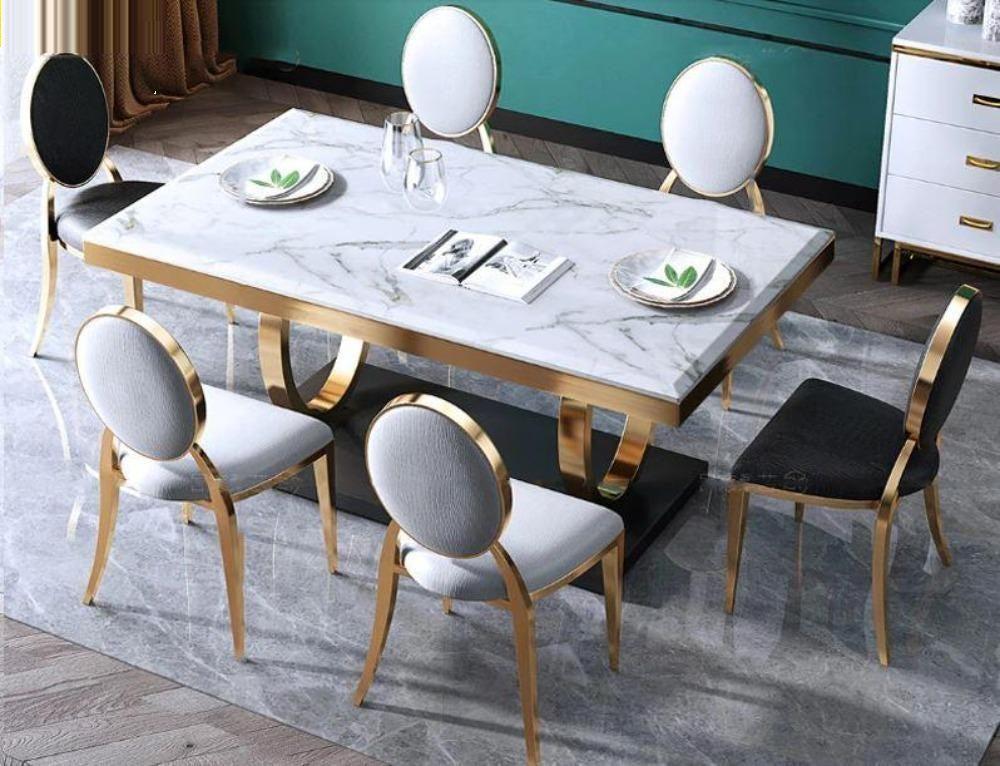 Lixra Ravishing Style Marble Dining Set