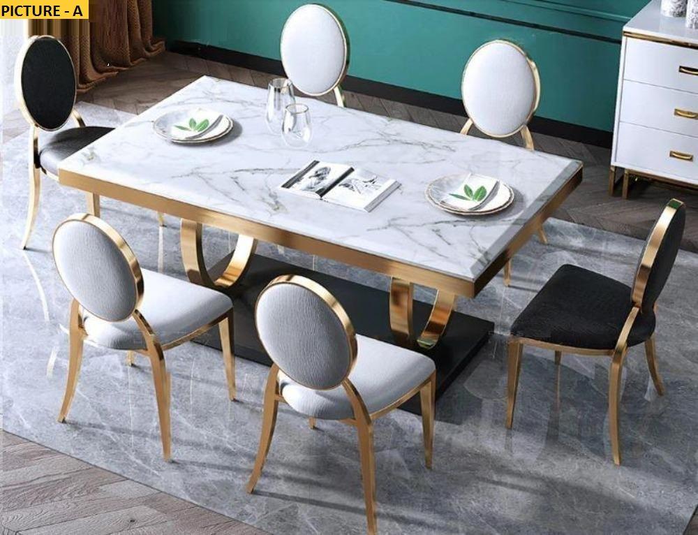 Lixra Ravishing Style Marble Dining Set