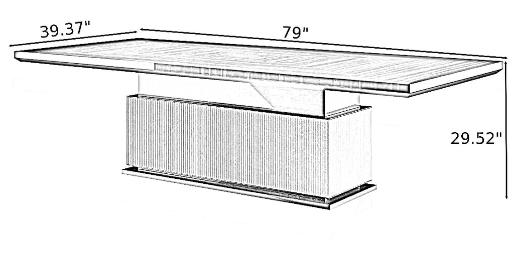 Lixra Rectangle Wooden Dining Room Furniture