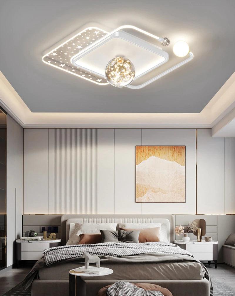 Lixra Rectangular Dazzling Crystals Flush Mount