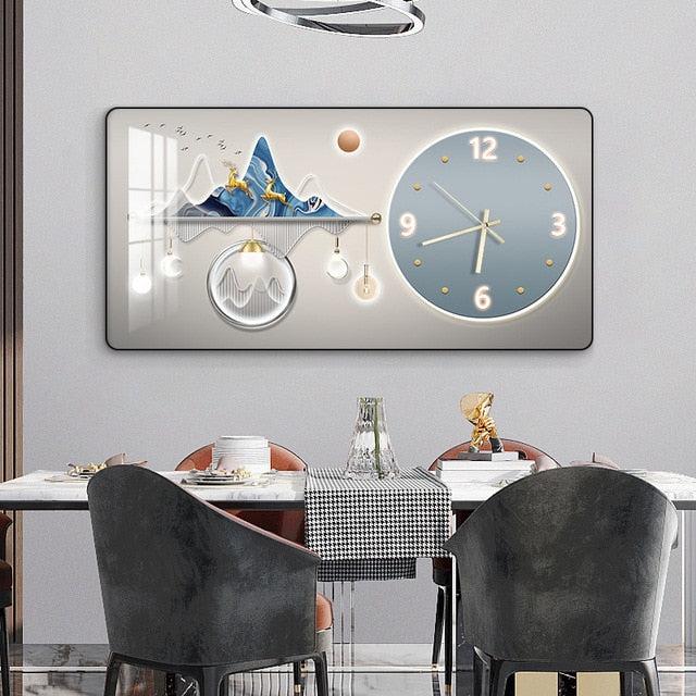 Lixra Rectangular Exquisite Painting Wall Clock