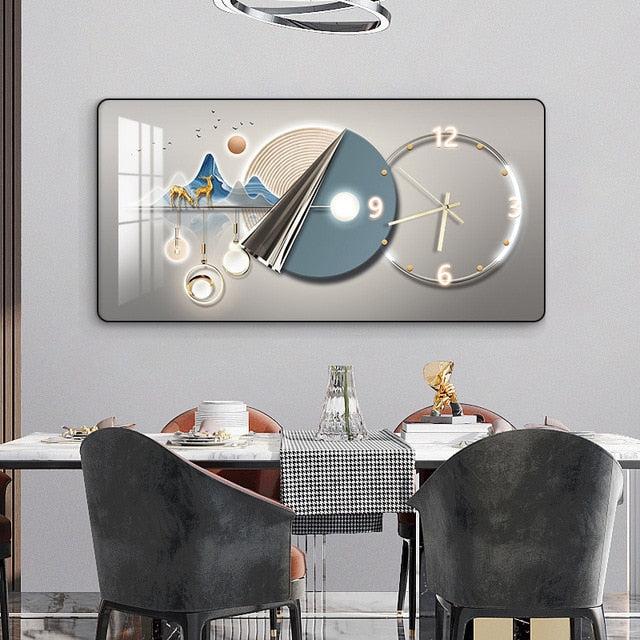 Lixra Rectangular Exquisite Painting Wall Clock