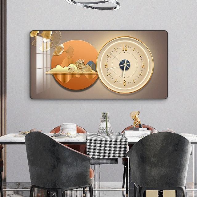 lixra Rectangular Exquisite Painting Wall Clock