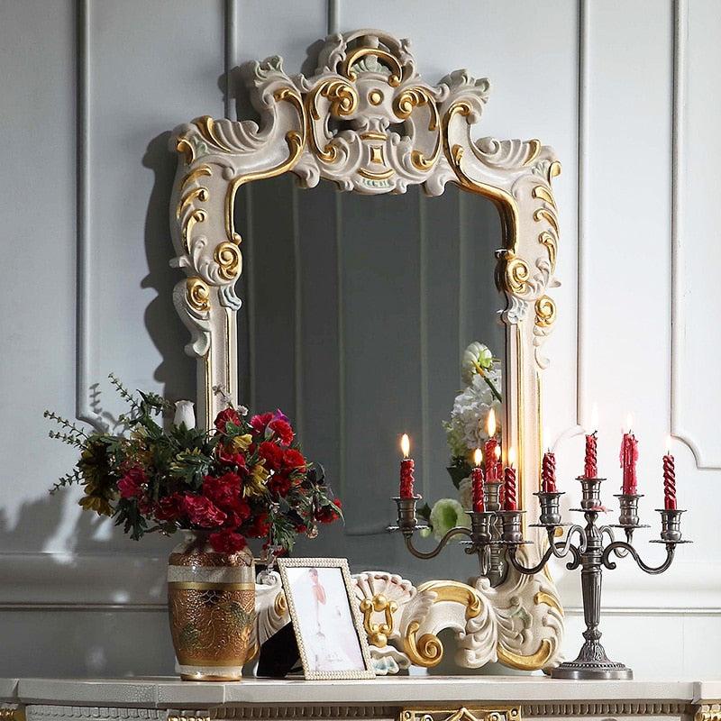 lixra Rectangular Frame Antique Dressing Mirror