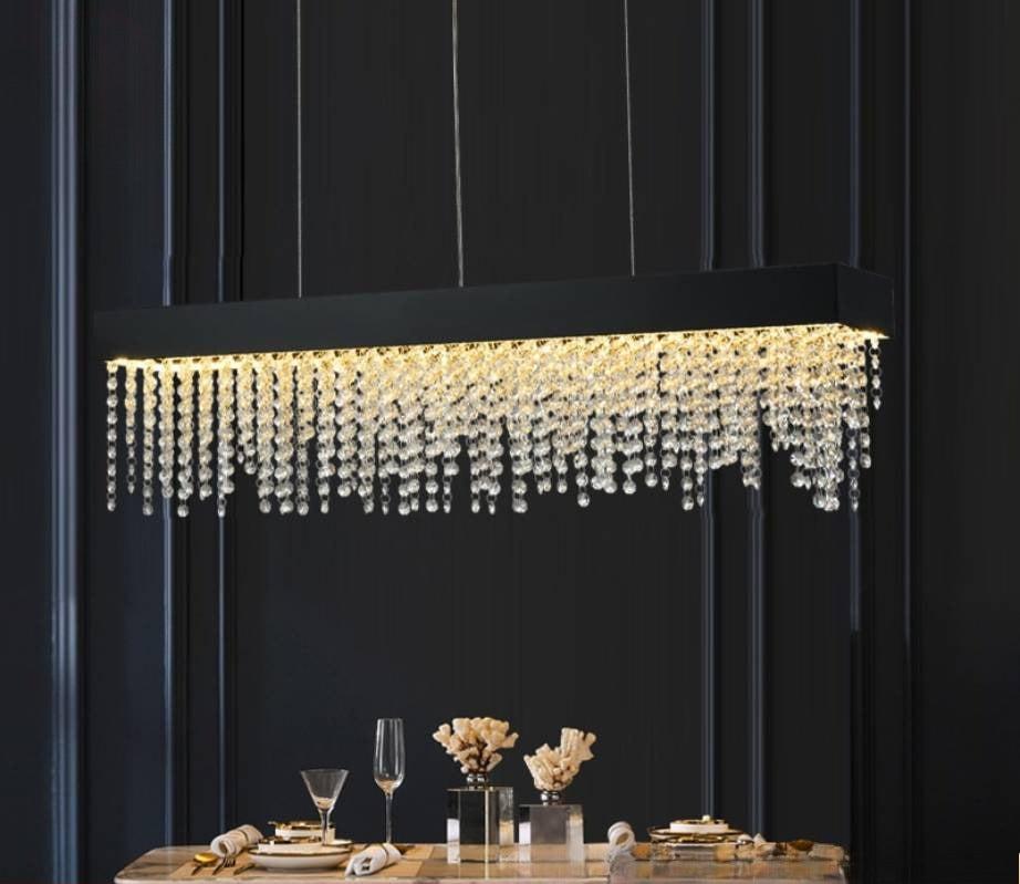 Lixra Rectangular Luxurious Crystal Pendant Light