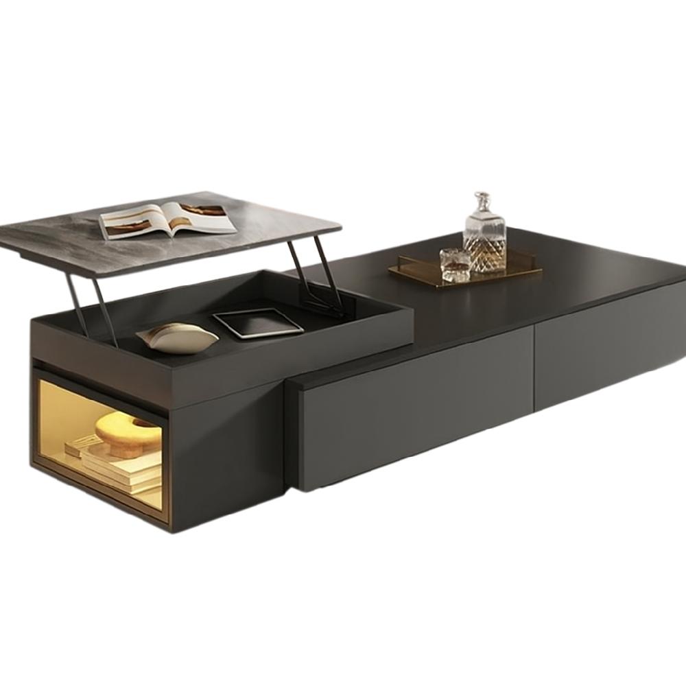 Lixra Rectangular Modern Coffee Table With LED