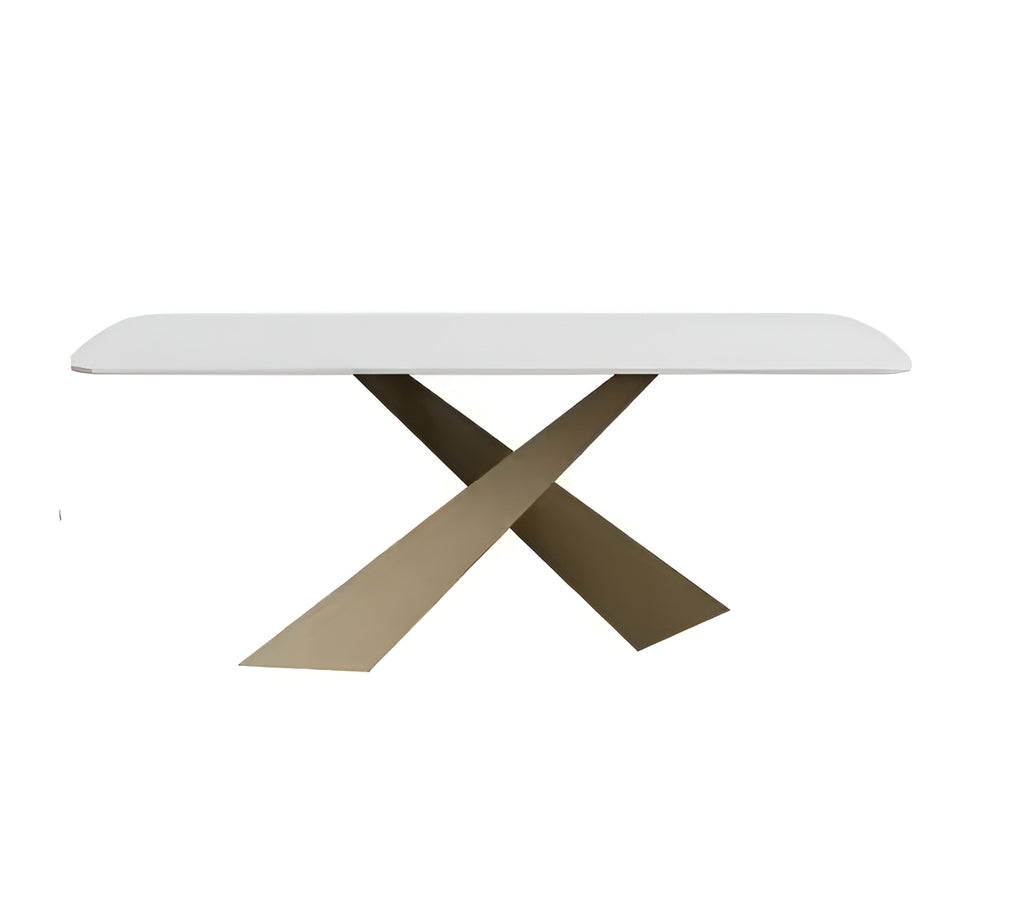 Lixra Rectangular Shaped Marble Dining Table