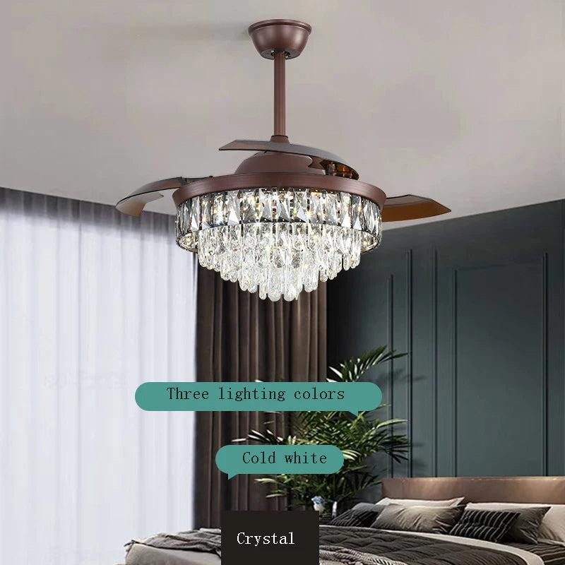 Lixra Remote Controlled Crystal LED Ceiling-Fan