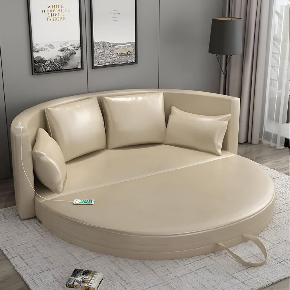 Lixra Resplendent Design Enduring Leather Sofa Bed