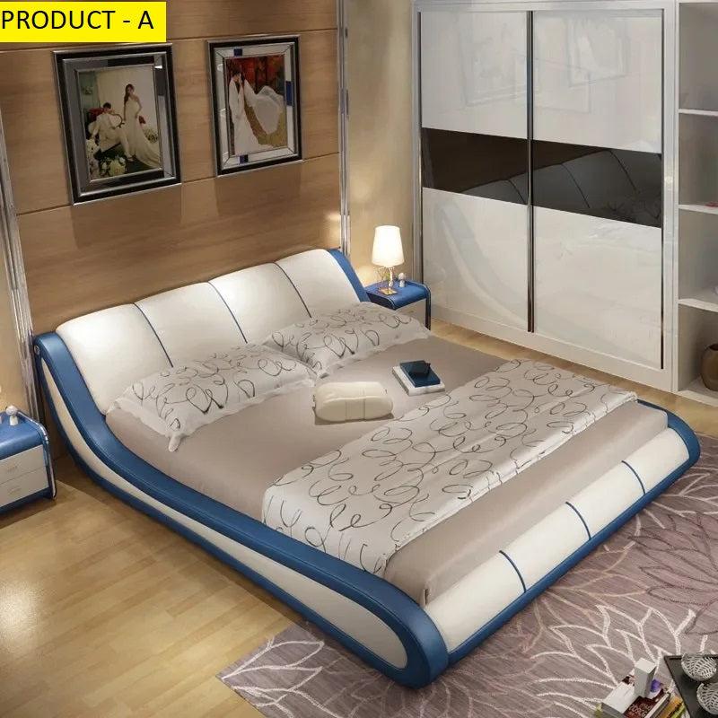 Lixra Resplendent Innovative Comfy Leather Bed