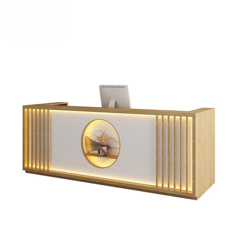 Lixra Retro Look Wooden Reception Desk