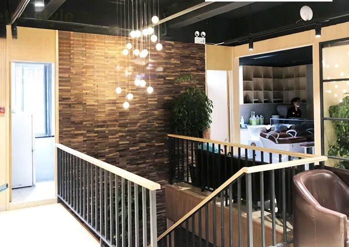 Lixra Retro Style Wood Mosaic 3D-Wall Tiles