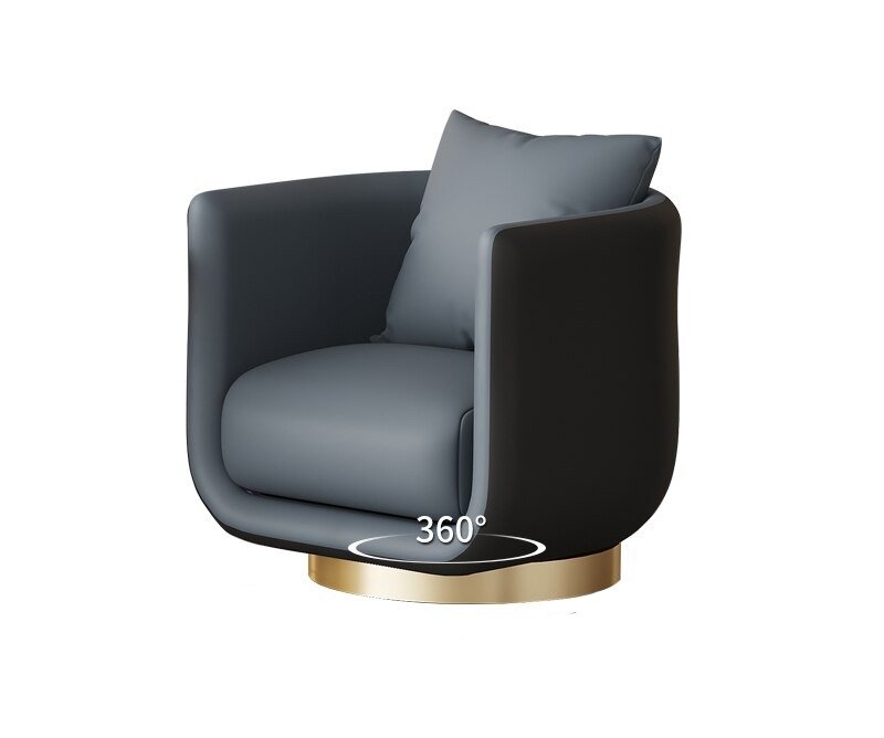 lixra Rotatable Leather Finish Accent Chairs