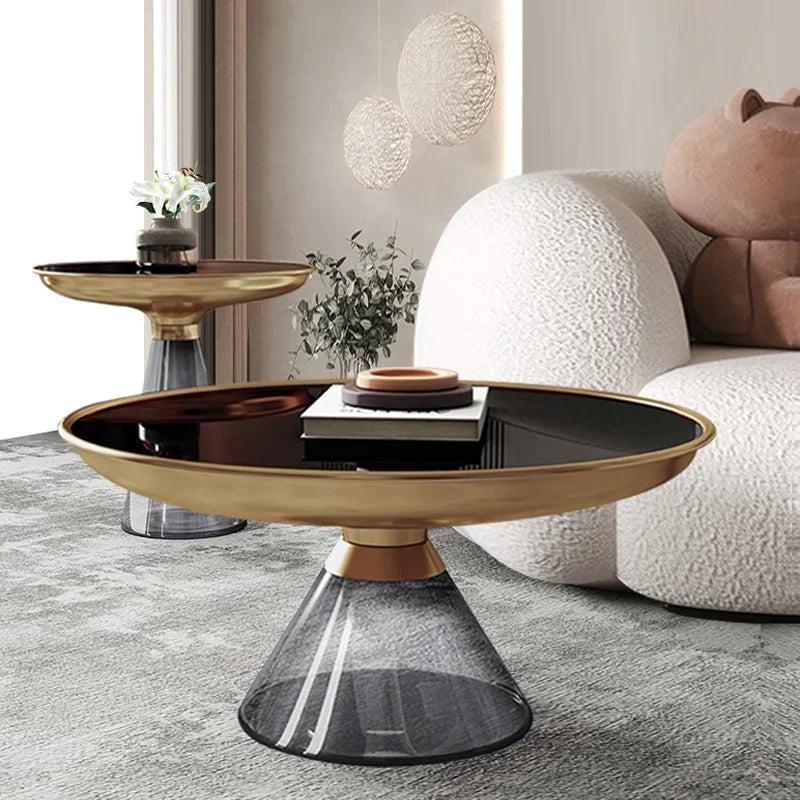 Lixra Round Coffee Table With 1-Side Table