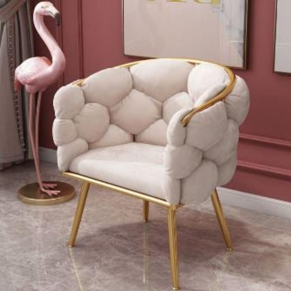 lixra Round Cotton Bread Leisure Accent Chair