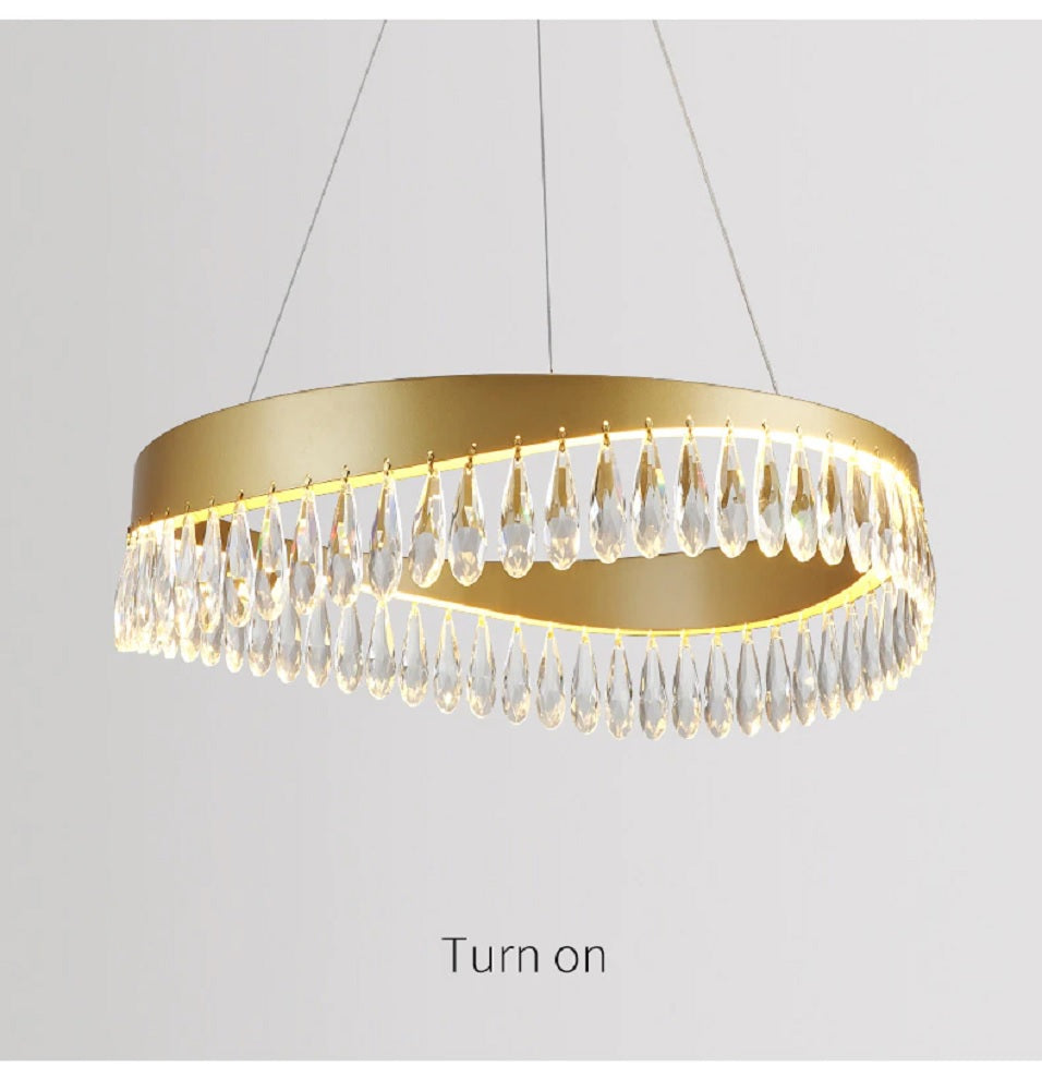 Lixra Round Creative Crystal Chandelier Lighting