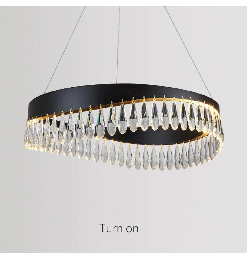Lixra Round Creative Crystal Chandelier Lighting