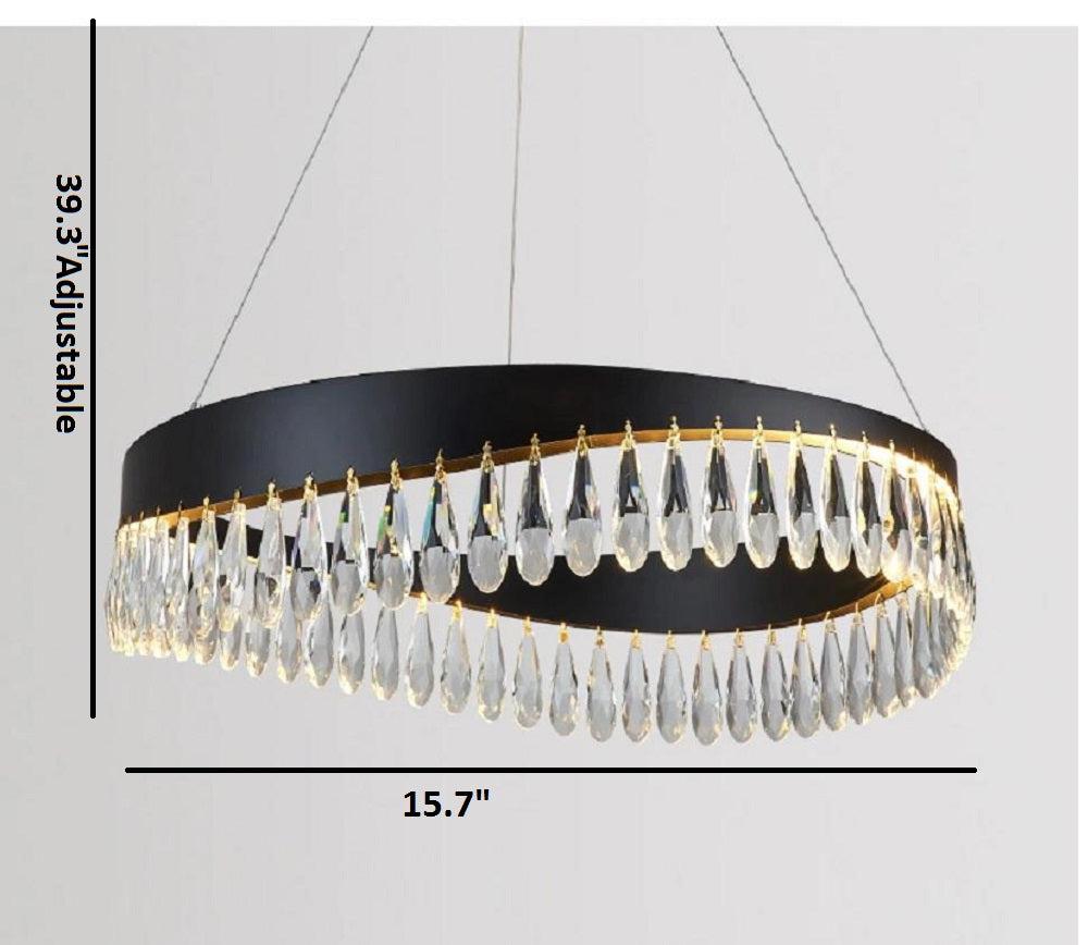 Lixra Round Creative Crystal Chandelier Lighting