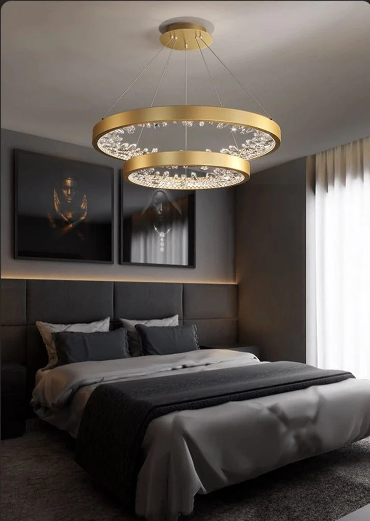 Lixra Round Dazzling Crystal Pendant Light