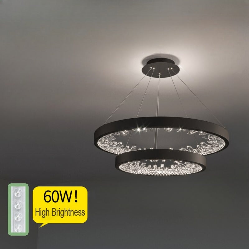 lixra Round Dazzling Crystal Pendant Light