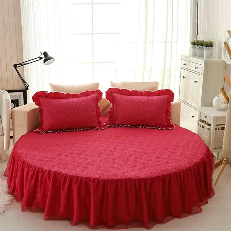 Lixra Round Fitted Cotton Bedsheet Skirt