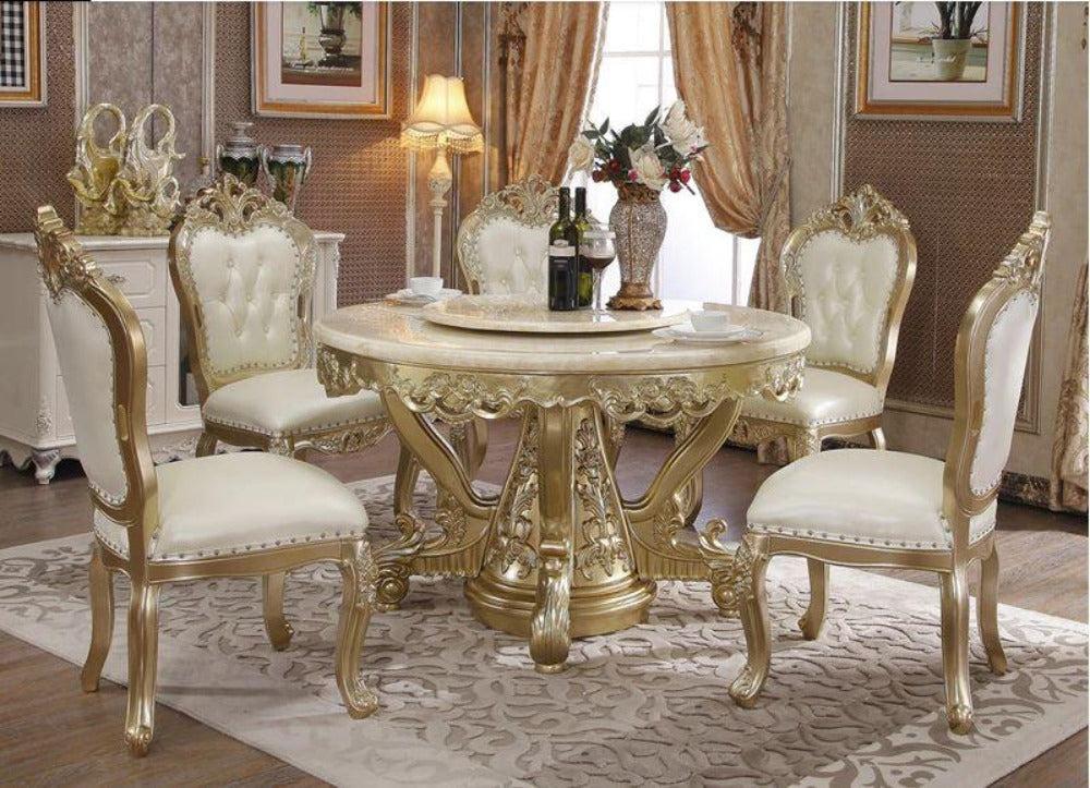 lixra Round Marble European Dining Table-Set